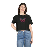 Pixelized Butterfly - Women's Crop Tee