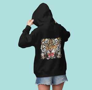 Pixelated Tiger - Classic Women's Pullover Hoodie