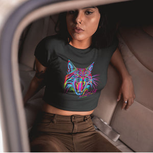 Bad Kitty - Women's Flowy Cropped Tee