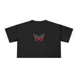 Pixelized Butterfly - Women's Crop Tee