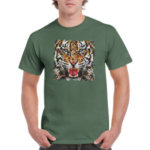 Pixelated Tiger - Heavyweight Unisex Crewneck T-shirt