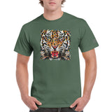 Pixelated Tiger - Heavyweight Unisex Crewneck T-shirt
