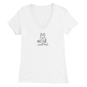 Kitty Love - Premium Womens V-Neck T-shirt