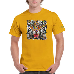 Pixelated Tiger - Heavyweight Unisex Crewneck T-shirt