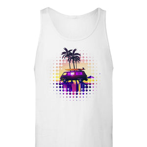 Synthwave Surfs Up - Premium Unisex Tank Top
