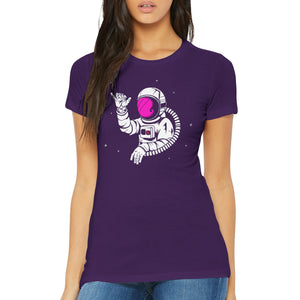 Hang Loose Astronaut - Premium Womens Crewneck T-shirt