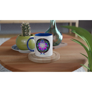 Flower of Life - White 11oz Ceramic Mug with Color Inside
