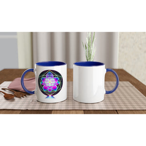 Flower of Life - White 11oz Ceramic Mug with Color Inside