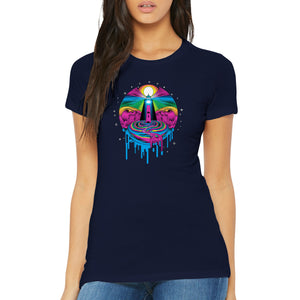 Liquid Lighthouse - Premium Womens Crewneck T-shirt
