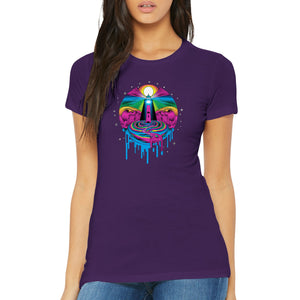 Liquid Lighthouse - Premium Womens Crewneck T-shirt