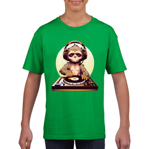 DJ Sloth - Classic Kids Crewneck T-shirt