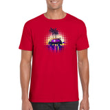 Synthwave Surfs up - Classic Unisex Crewneck T-shirt
