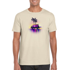 Synthwave Surfs up - Classic Unisex Crewneck T-shirt