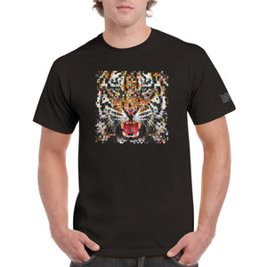 Pixelated Tiger - Heavyweight Unisex Crewneck T-shirt