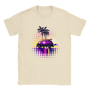 Synthwave Surfs up - Classic Unisex Crewneck T-shirt