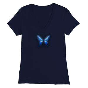 Butterfly Galaxy - Premium Womens V-Neck T-shirt