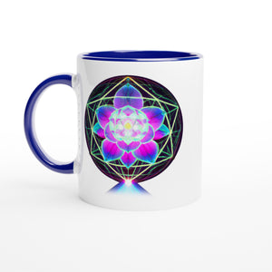Flower of Life - White 11oz Ceramic Mug with Color Inside