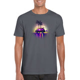 Synthwave Surfs up - Classic Unisex Crewneck T-shirt