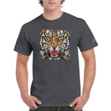 Pixelated Tiger - Heavyweight Unisex Crewneck T-shirt