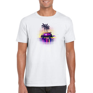 Synthwave Surfs up - Classic Unisex Crewneck T-shirt