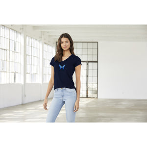 Butterfly Galaxy - Premium Womens V-Neck T-shirt