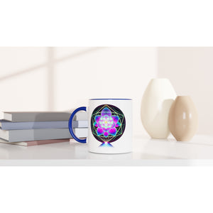 Flower of Life - White 11oz Ceramic Mug with Color Inside