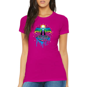 Liquid Lighthouse - Premium Womens Crewneck T-shirt