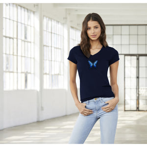 Butterfly Galaxy - Premium Womens V-Neck T-shirt