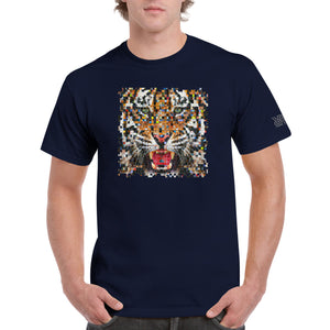 Pixelated Tiger - Heavyweight Unisex Crewneck T-shirt