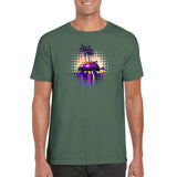 Synthwave Surfs up - Classic Unisex Crewneck T-shirt